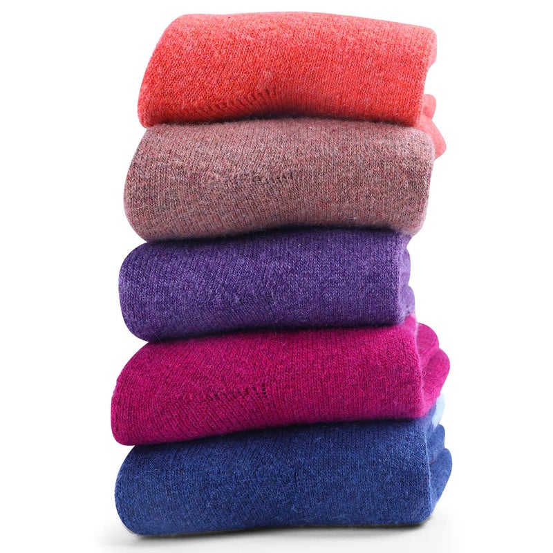 Jeasona Wool Socks for Women Warm Winter Thermal Thick Socks Gifts for Women Mom (Multicolored Cat) - Image 4